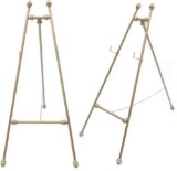 2PCs 46.5Inches Tall Portable Metal Floor Easel Stand Large Golden Wedding Easel Stand