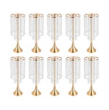 10 Pieces Centerpiece Gold Crystal