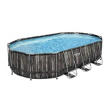 Bestway Power Steel 22ft x 12ft x 48in Above Ground Oval Pool Set