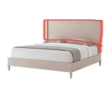 TA Studio Upholstered Bed Theodore Alexander Queen Head board