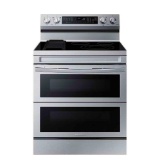 Samsung - 6.3 cu. ft. Smart Freestanding Electric Range with Flex Duo, No-Preheat Air Fry & Griddle