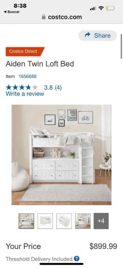 Aiden Twin Loft Bed
