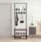 Bigzzia Coat and Shoe Rack Entryway, 3-in-1 Metal Hall