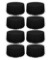 8 Pack Black Round Tablecloth 120 Inch Circle Polyester Table Cloth