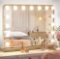 Keonjinn Gold Vanity Mirror with Lights