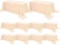 FXKS 10 Pack Satin Tablecloth 90 x 132 Inch Champagne Rectangle Silky Satin Table Cover