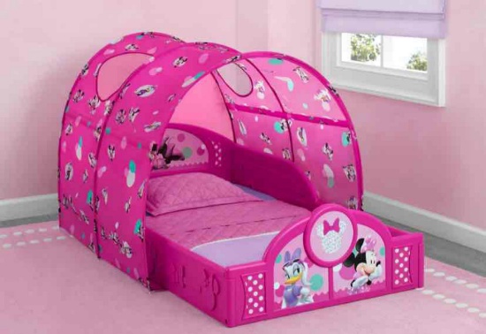 Delta Children Minnie Mouse Plastic Sleep and Play Toddler Bed