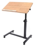 Rolling Table Mobile Overbed Table Bedside Height