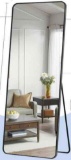 BEAUTYPEAK Black Full Length Mirror