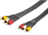STEREN 6ft 3-RCA Composite A/V Cable Home Theater