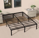 Meberam Queen Size Bed Frame 14 Inch Heavy Duty Metal Platform Bed