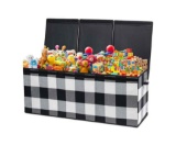 DECOSIS 155 Liter Foldable Toy Chest with Removable Divider