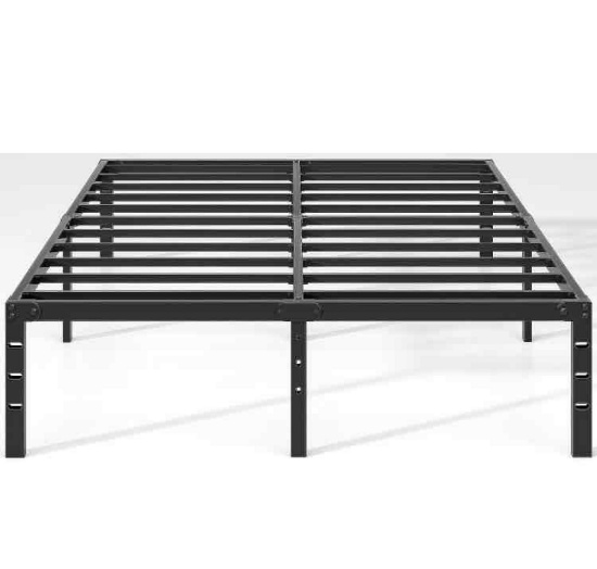 Metal Bed Frame-Simple and Atmospheric Platform, Storage Space Under The Heavy Duty Frame Bed