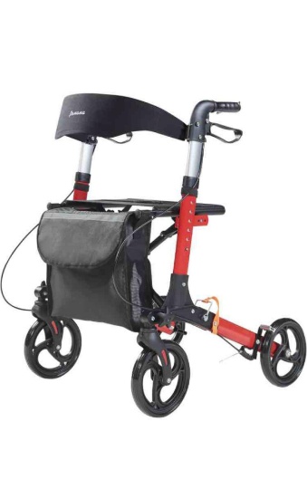Panana Lightweight Rolling Walker for Seniors and Adults, Foldable Rollator with Seat Padded