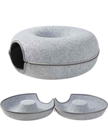 Cat Tunnel Bed, Cat Tunnel, Jia Xi Indoor Cat Hideout, Donut Cat Bed, Universal for All Seasons Cat