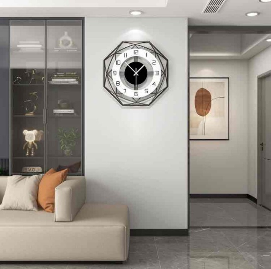 Large Wall Clocks for Living Room Decor Modern Wall Clock Battery Operated Silent Non Ticking for