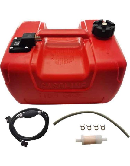 Portable Boat Fuel Tank 12L 3 Gallon Marine Portable Fueling Tank Replacement for Marine Outboard
