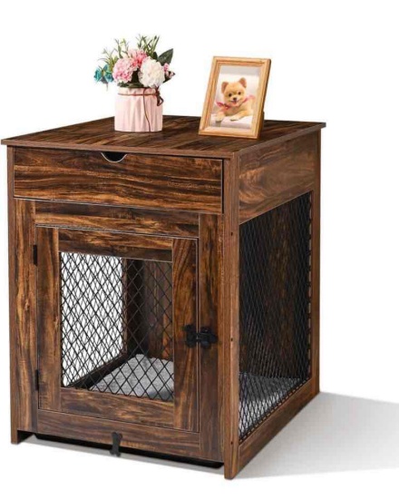 Dog Crate Furniture End Table, Wooden Furniture-Style Dog Crates Indoor Kennel Side Table Nightstand