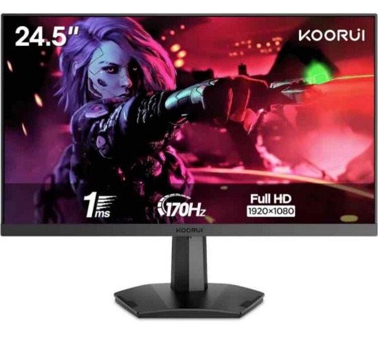 KOORUI 24.5 Inch Gaming Monitor FHD 1920x1080p