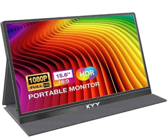 KYY Portable Monitor 15.6'' FHD 1080P USB C HDMI Gaming Monitor