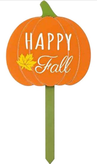 Fall Yard Sign Pumpkin Yard Stakes 15'' Thanksgiving Welcome Happy Autumn Wooden Pumpkins Lawn Signs