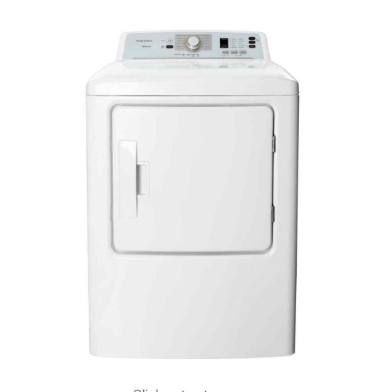 Insignia - 6.7 Cu. Ft. Electric Dryer with Sensor Dry and My Cycle Memory - White