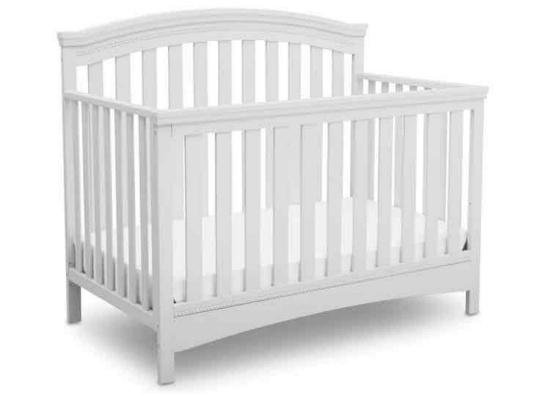 Delta Children Perry 6-in-1 Convertible Crib Bianca White