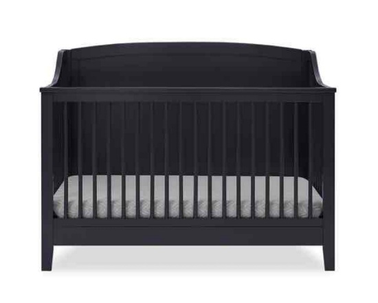 Delta Children Campbell 6-in-1 Convertible Crib Midnght Grey