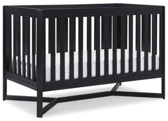 Delta Children Tribeca 4-in-1 Convertible Crib Midnight Grey