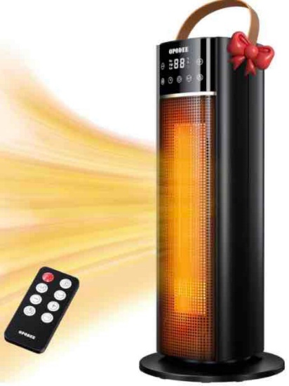 Space Heater 1500W PTC Ceramic Heating 18" Electric Space Heater for Office