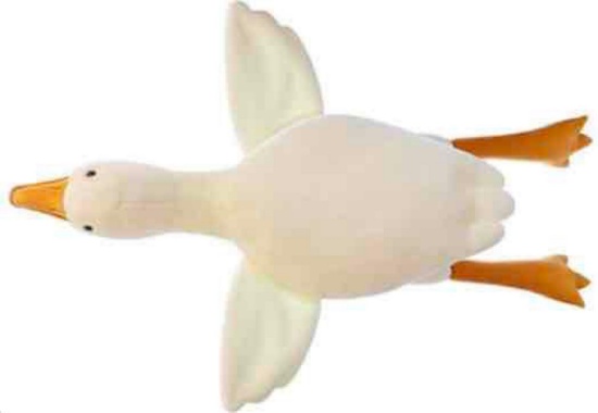 51-inch Great White Goose Stuffed Plush Toy - Soft Anxiety Throw Pillow for Kids & Adults
