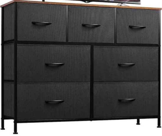 Dresser TV Stand 7 Drawer High Storage Cabinet