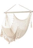 Hammock Chair?Max 330lbs, Large Hanging Chair, Soft Cotton Rope Swing Chair with High Load-Bearing