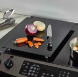 Multipurpose Tempered Glass Black Stove Cover 20 x 12 Inch