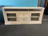 antique white tv stand