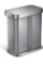 simplehuman 58 Liter / 15.3 Gallon Rectangular Hands-Free Dual Compartment Recycling Kitchen Step