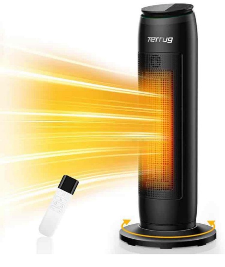 Terrug Space Heaters for Indoor Use, 22? 1500W Fast Heating Ceramic Heater for Large Room Office,