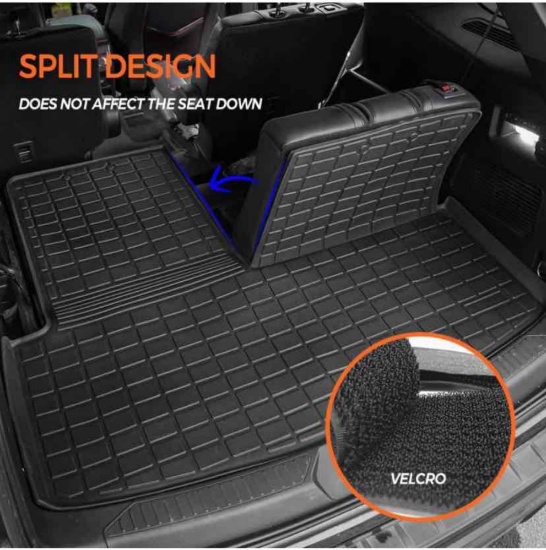 Trunk Mat Back Seat Cover Cargo Liner Floor Mats Compatible with 2020 2021 2023 Ford Explorer 6&7