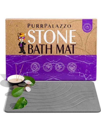 Purrpalazzo Premium Bath Mat Stone