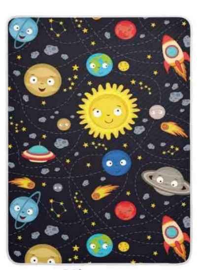 Smiling Planets Area Rug, 62" x 39"