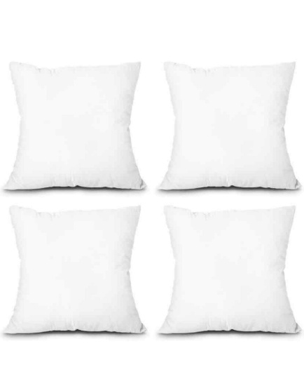 EDOW Throw Pillow Inserts, Set of 4 Lightweight Down Alternative Polyester Pillow, Couch Cushion,