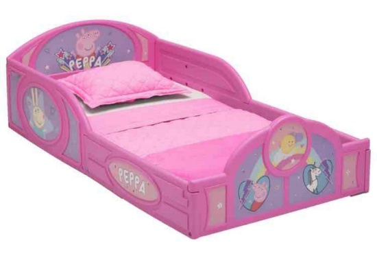 Delta Children Peppa Pig Plastic Sleep and Play Toddler Bed