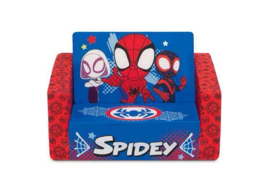 Delta Children Marvel Spidey and His Amazing Friends Cozee Flip-Out Chair - 2-in-1 Convertible Chair