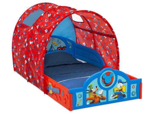 Delta Children Mickey Mouse Sleep and Play Toddler Bed with Tent