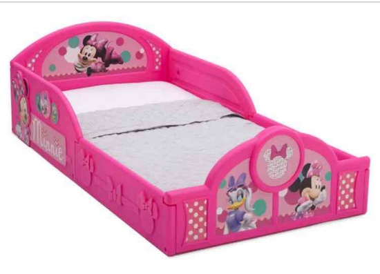 Delta Children Minnie Mouse Plastic Sleep and Play Toddler Bed