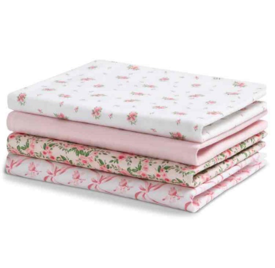 Delta Children 100% Cotton Flannel Baby Receiving Blankets - 4 Pack