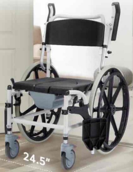 OasisSpace Shower Wheelchair with Commode 400LB