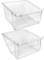 [2 Pack] Fridge Crisper Drawer Humidity Control Drawer & Refrigerator Crisper Bin Drawers (LOWER)