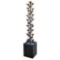 TALL MULTI LEVEL ZINC METAL STACKED CUPS FOUNTAIN