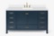 Ariel Cambridge 61 In. Rectangle Sink Vanity With White Quartz Countertop In Midnight Blue